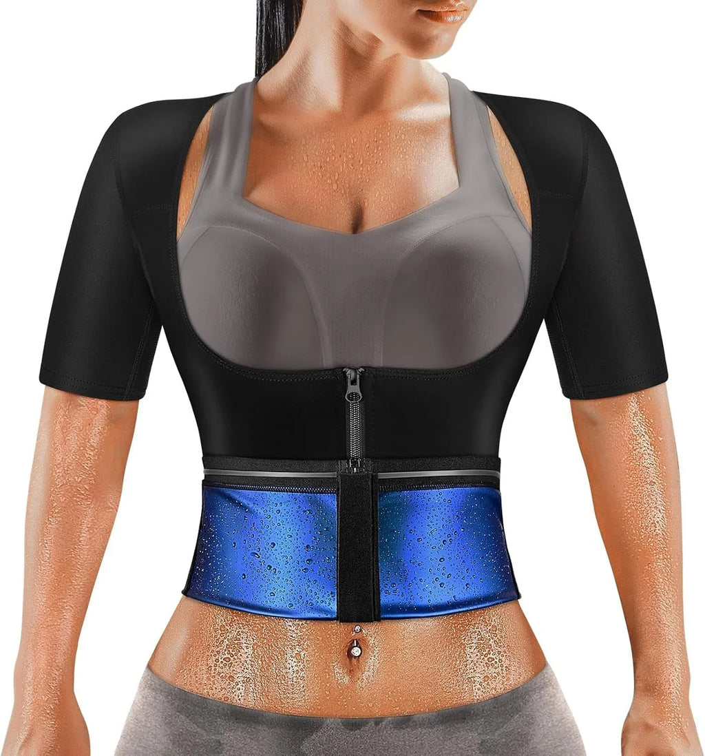 Women's Neoprene Sauna Sweat Vest - Black
