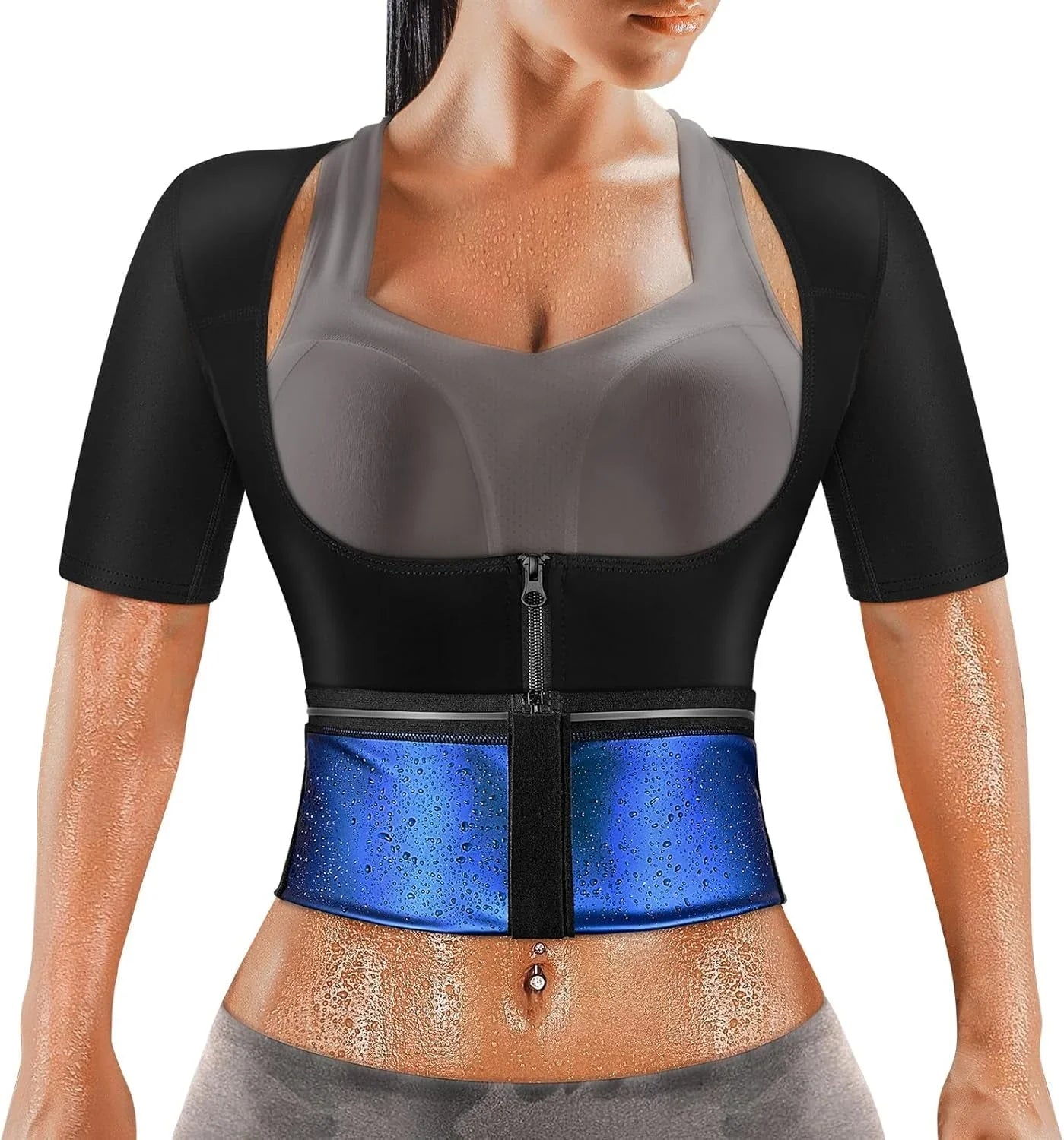 Women's Neoprene Sauna Sweat Vest - Black